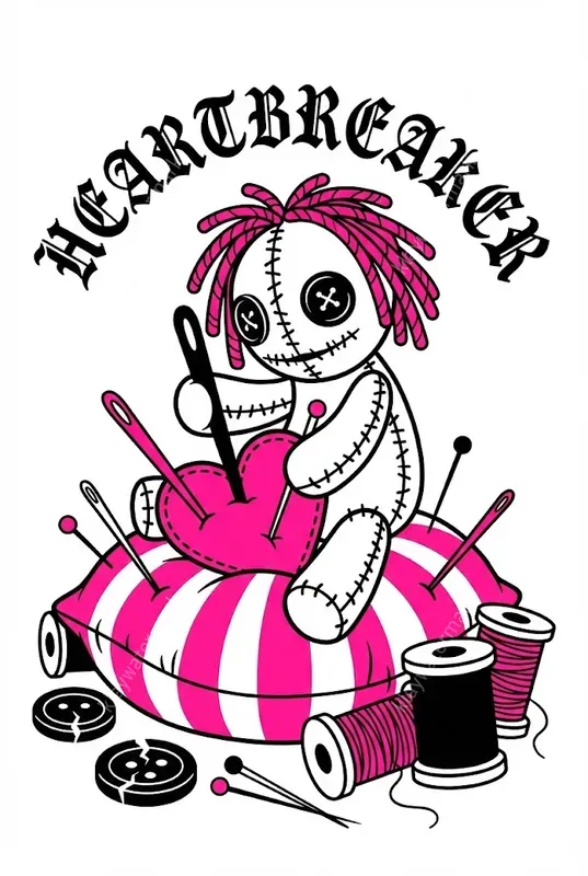 Y2k Anti Valentine Tattoo Flash