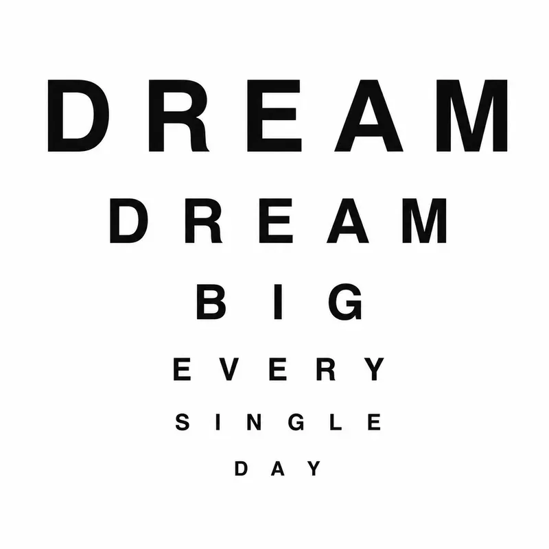 Minimalist Eye Chart Typography Art