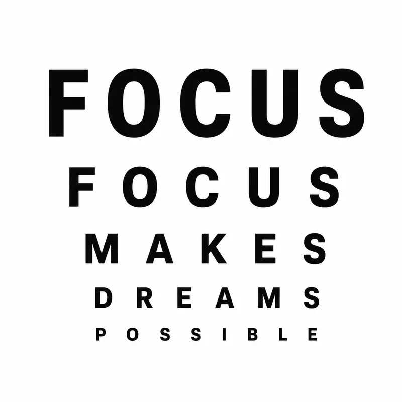 Minimalist Eye Chart Typography Art