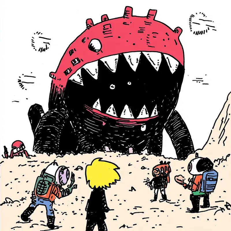 Cartoonstyle Scifi Illustrations