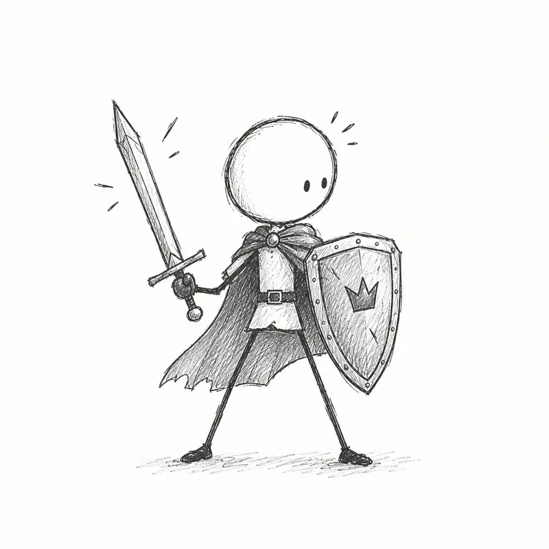 Stickman Lines Minimalistic Cute Art