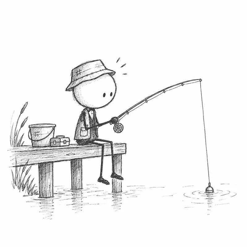 Stickman Lines Minimalistic Cute Art
