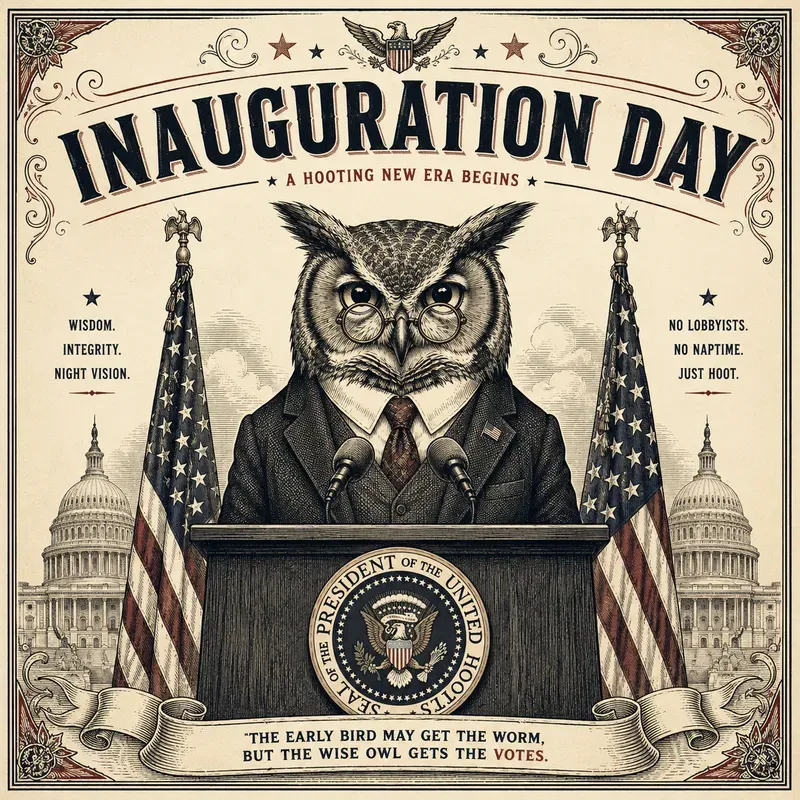 Funny Animal Inauguration Posters
