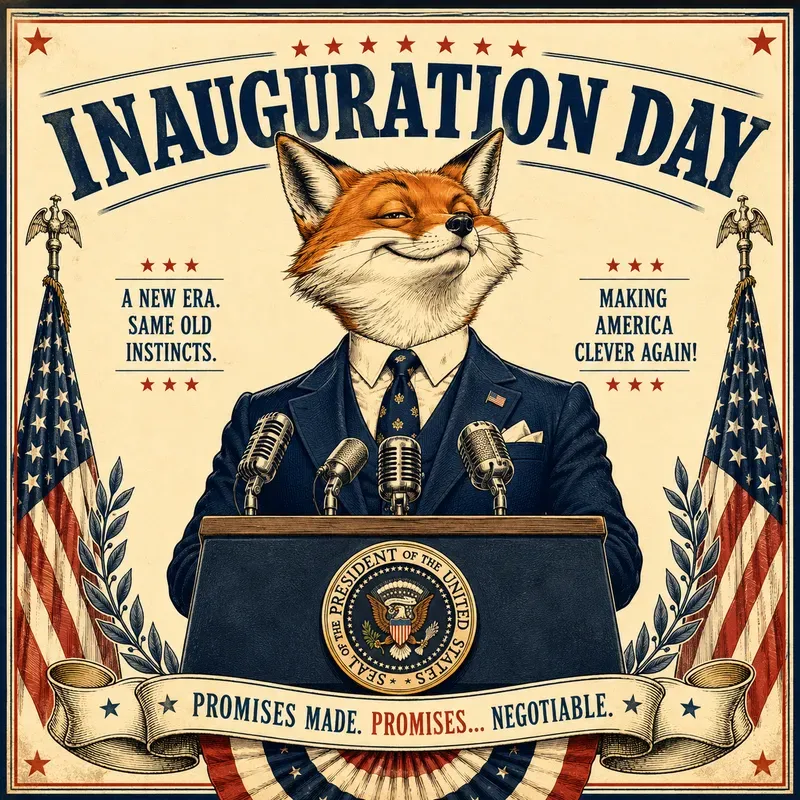 Funny Animal Inauguration Posters
