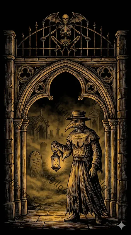 Dark Gothic Duotone Engravings