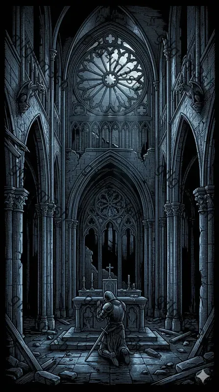 Dark Gothic Duotone Engravings