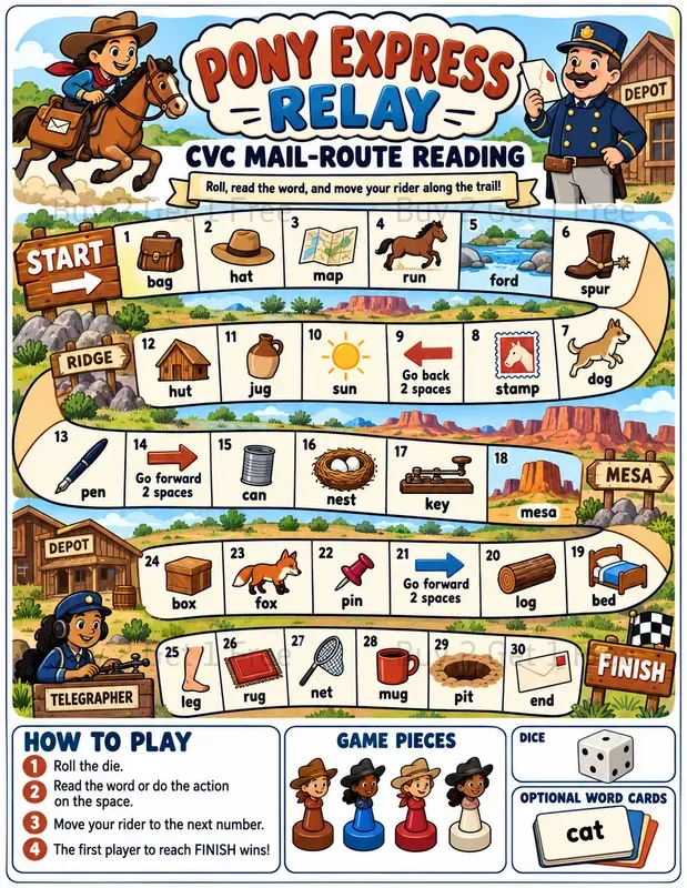 Phonics Literacy Learning Board Games