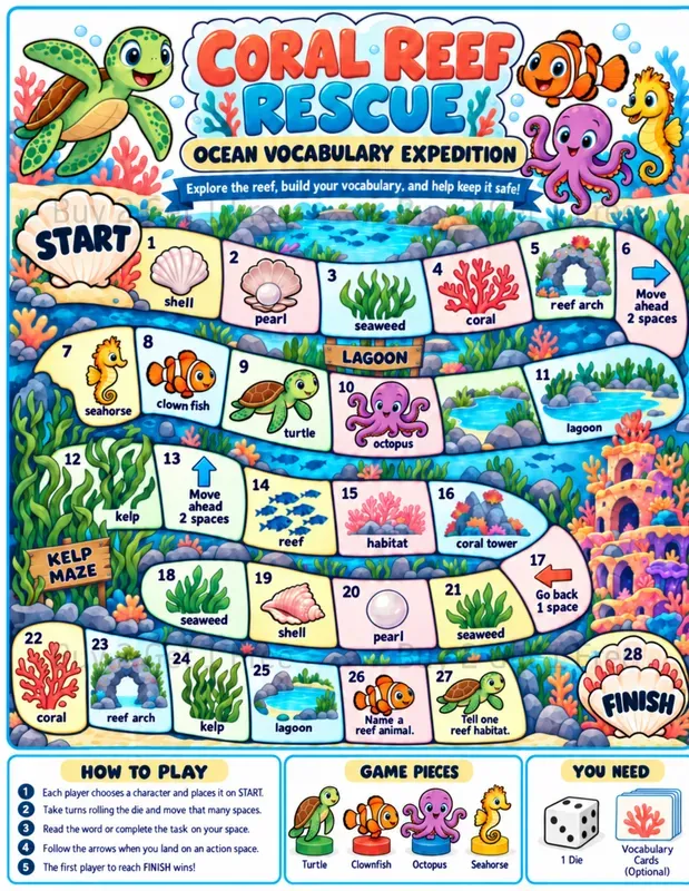 Phonics Literacy Learning Board Games