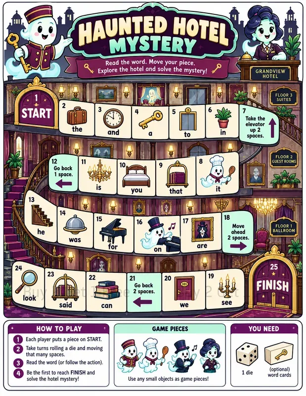 Phonics Literacy Learning Board Games