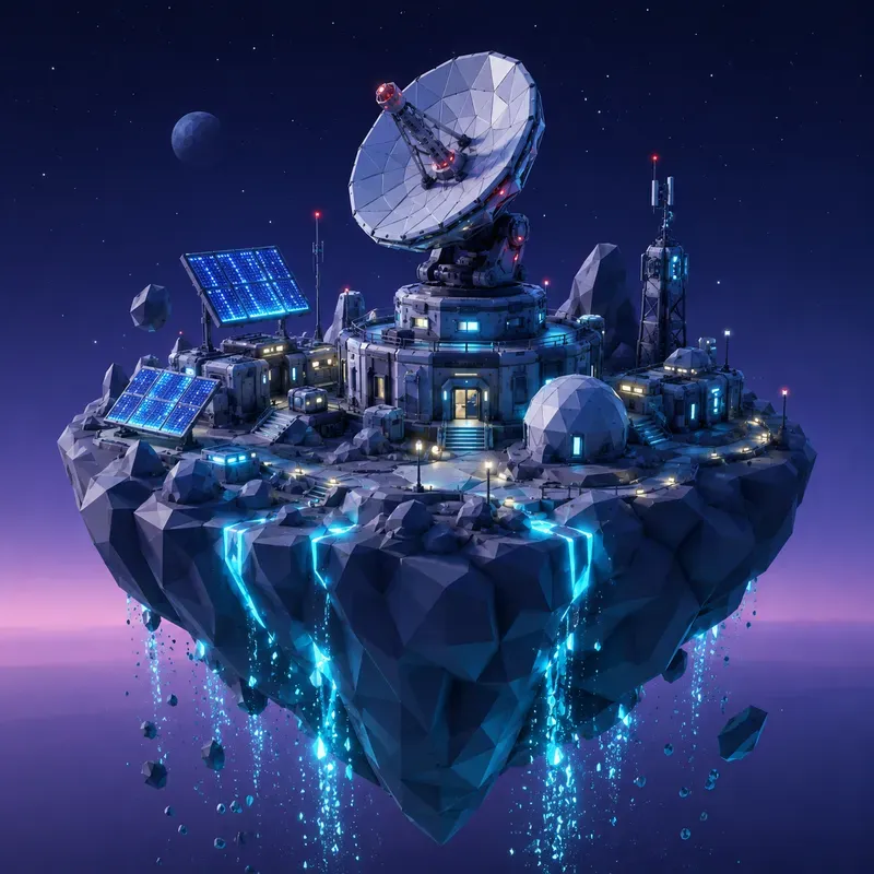 3D Low Poly Floating Fantasy Islands