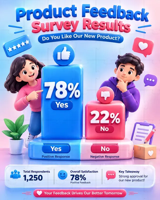 3D Survey Results Infographics