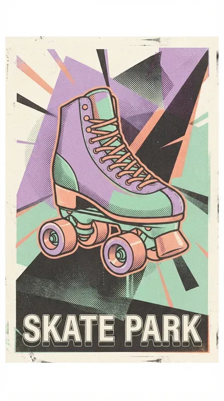 Vintage Risograph Halftone Poster Art