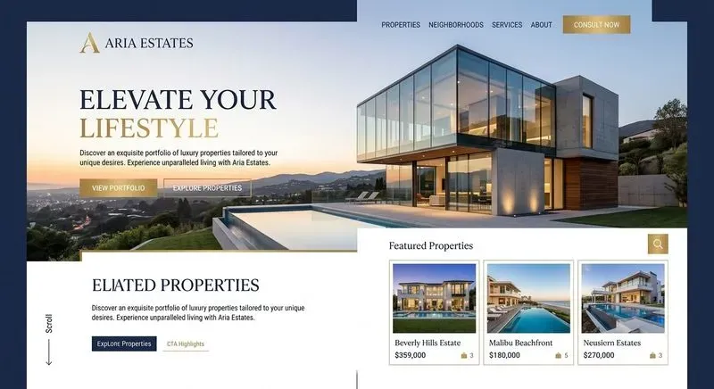 Minimalist UIux Landing Page Concepts