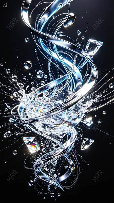 Abstract Particle Sculpture Templates