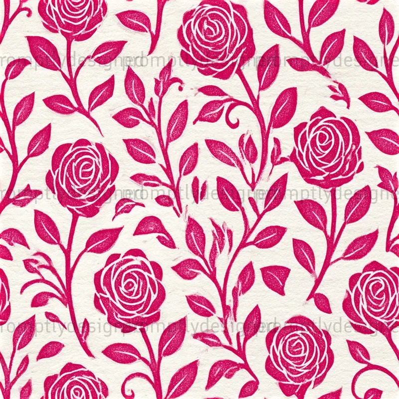 Floral Stamp Seamless Patterns