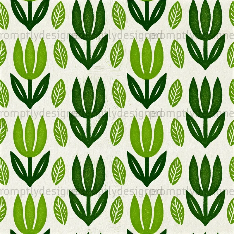 Floral Stamp Seamless Patterns
