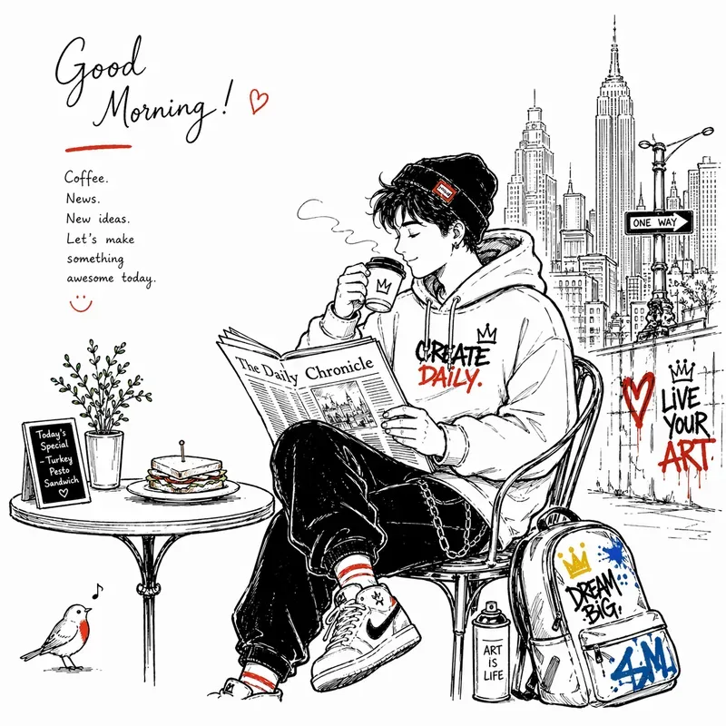 Minimal Daily Life Illustrations