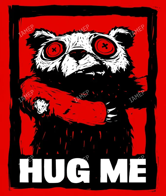 Punk Linocut Posters In Red And Black