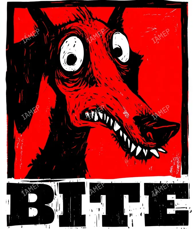 Punk Linocut Posters In Red And Black