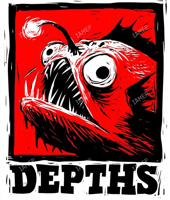 Punk Linocut Posters In Red And Black