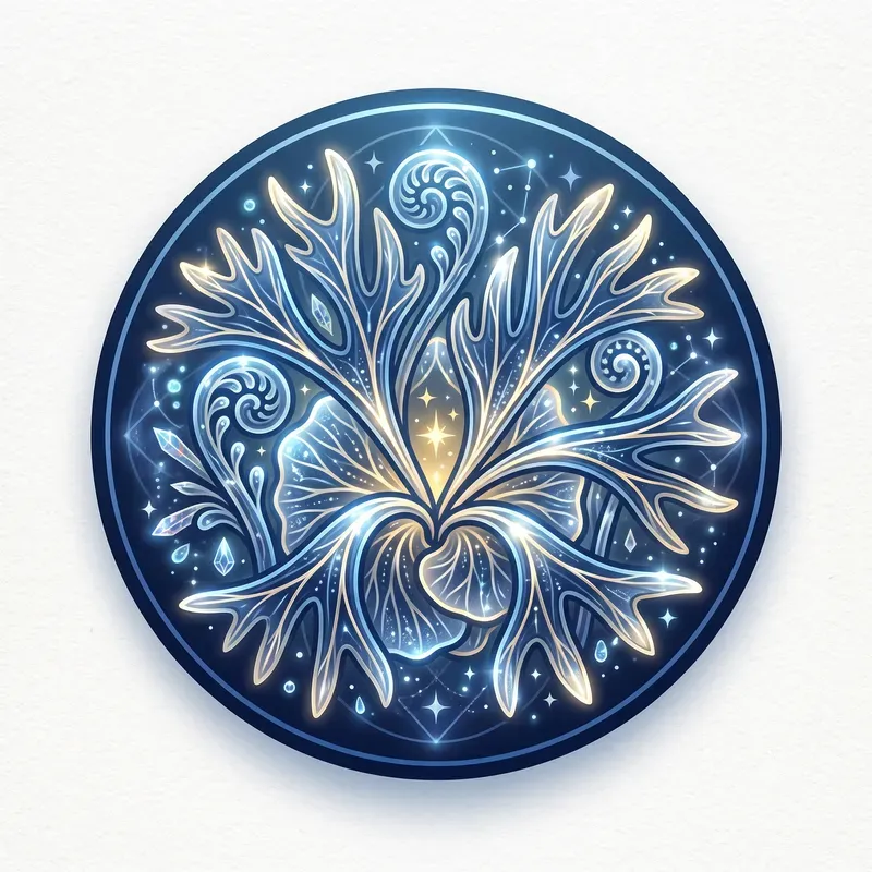 Modern Glowing Fern Emblems