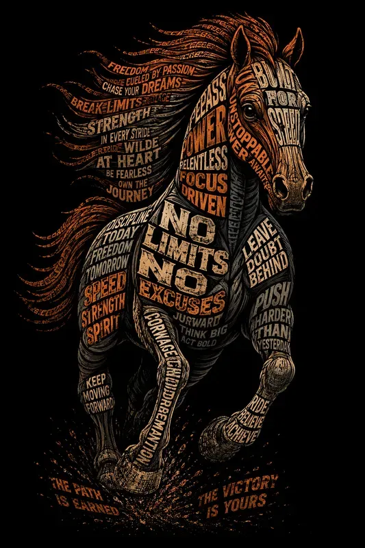 Typography Animal Silhouette Art