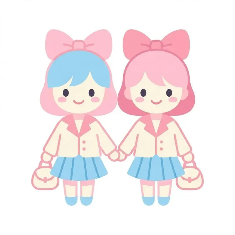 Kawaii Lineless Vector Icons