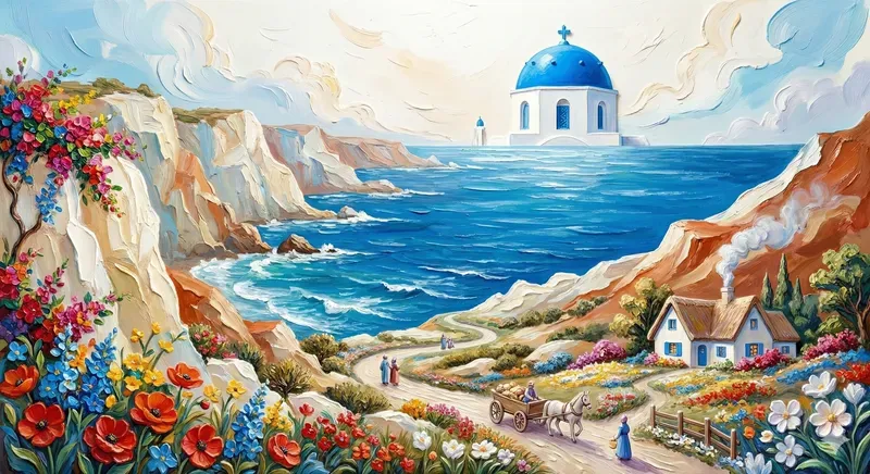 Whimsical Impasto Landscapes