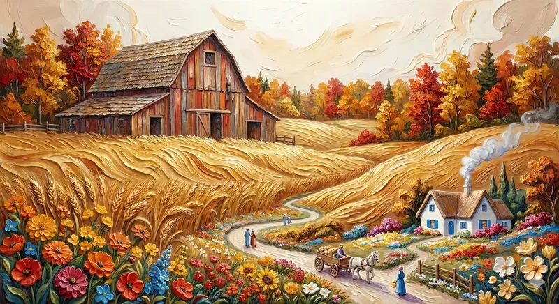 Whimsical Impasto Landscapes