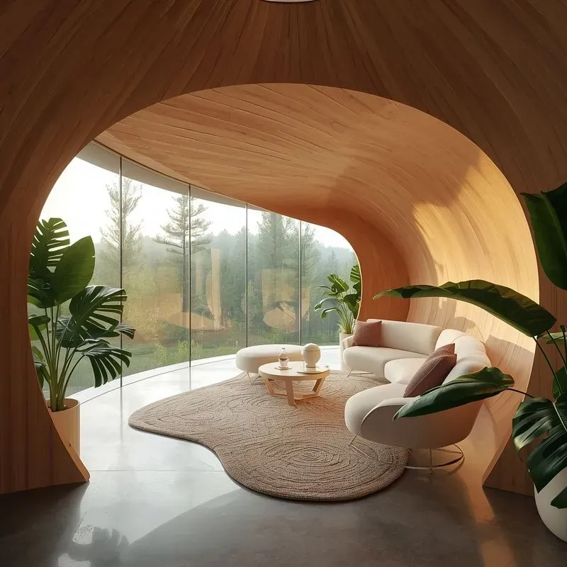 Futuristic Biophilic Interior Pods