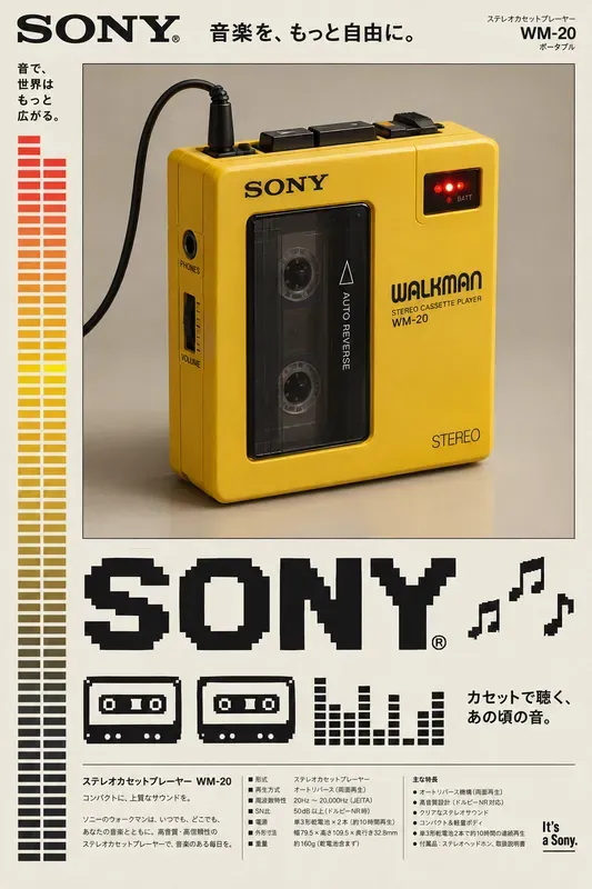 Retro Japanese Tech Ad Posters