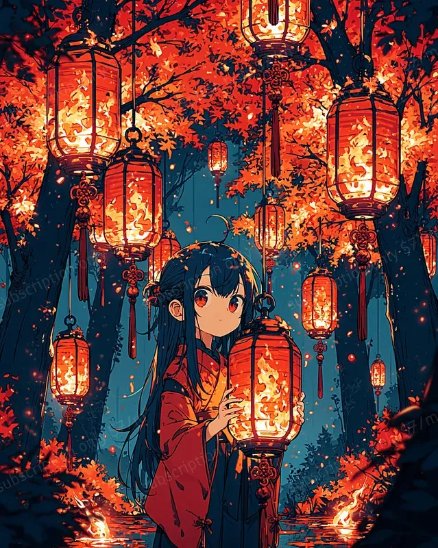 Autumn Neon Anime Worlds