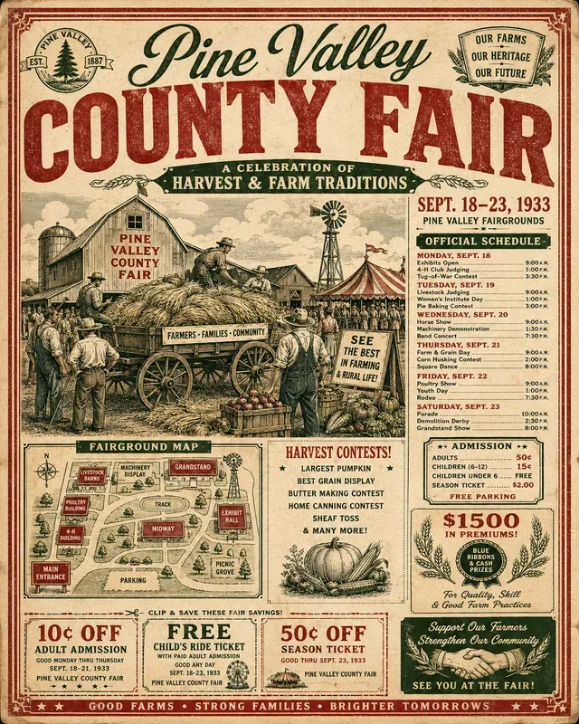 1930s County Fair Ad Kits