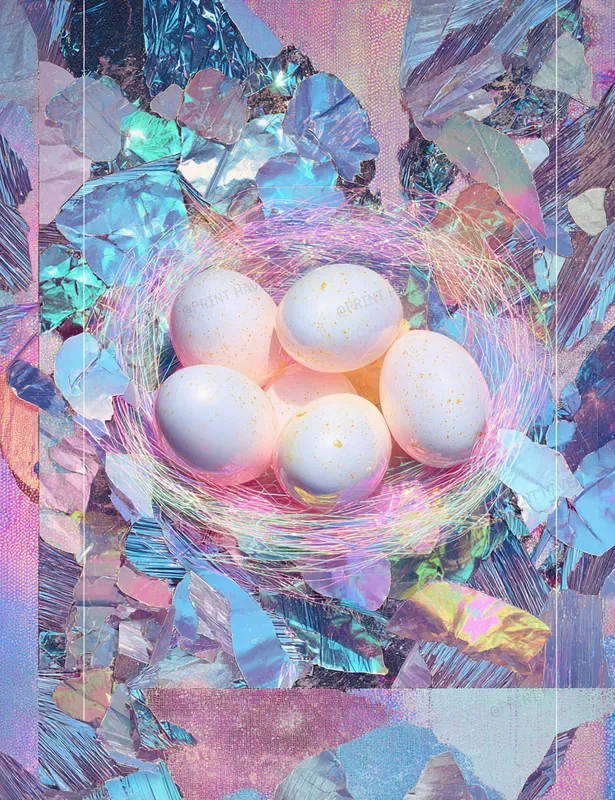 Scifi Easter Junk Journal Illustrations