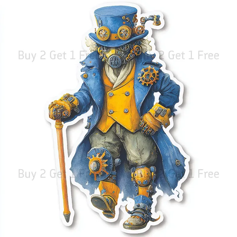 Steampunk Clockwork Stickers
