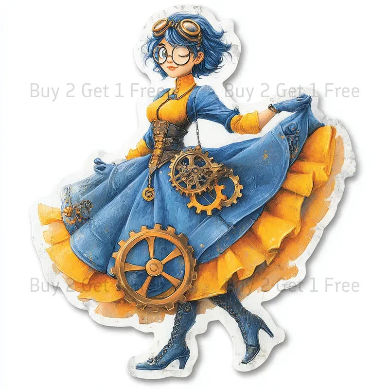 Steampunk Clockwork Stickers