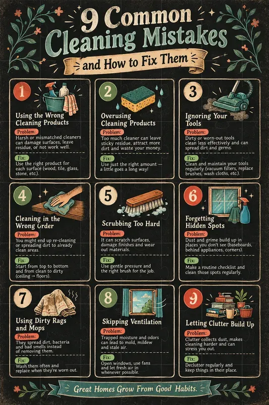 Home Cleaning Mistakes Poster Makers