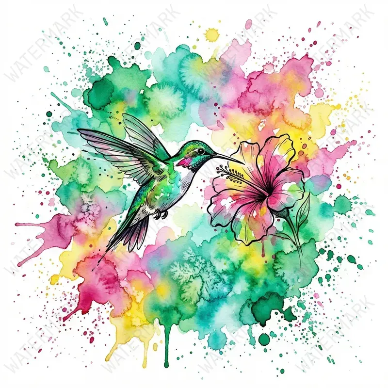 Watercolor Splash Tshirt Print Generator