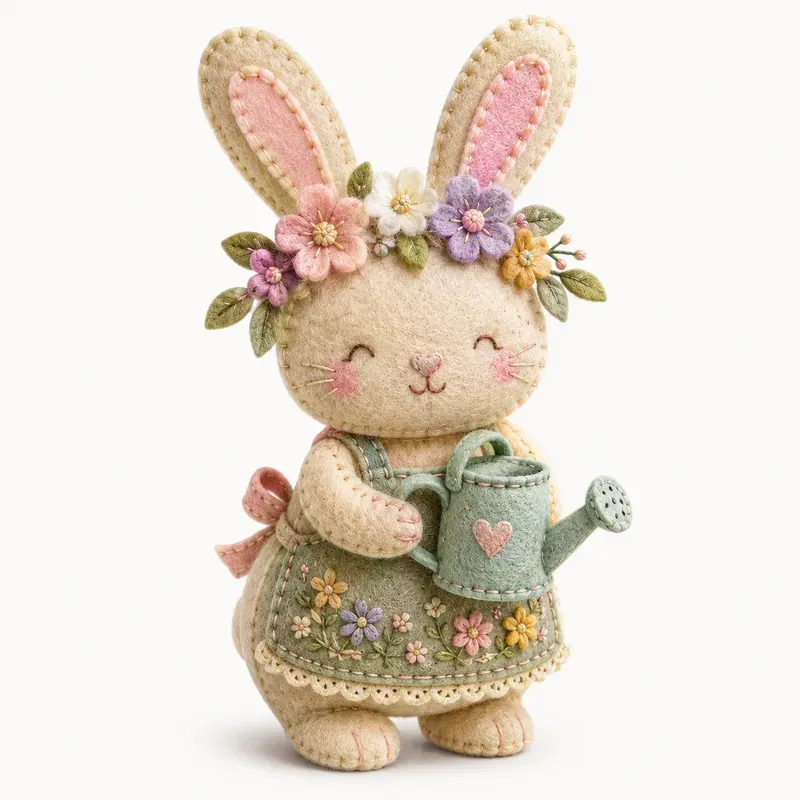 Handstitched Felt Animal Clipart