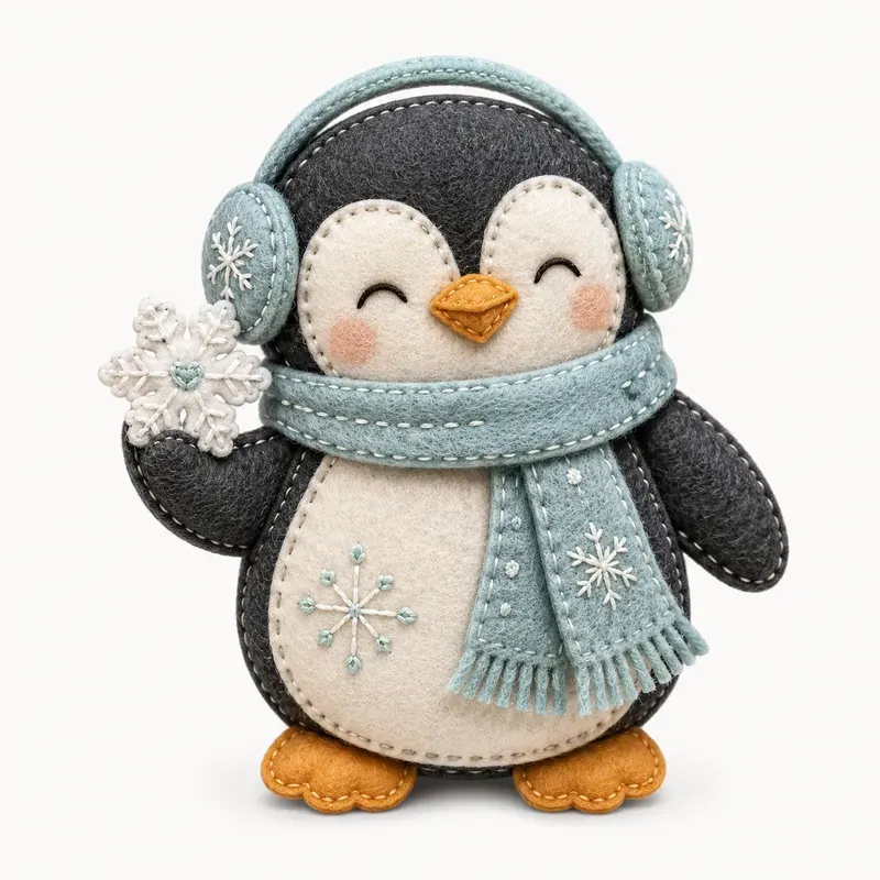 Handstitched Felt Animal Clipart