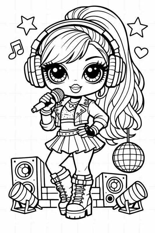 Cute Style Doll Coloring Pages