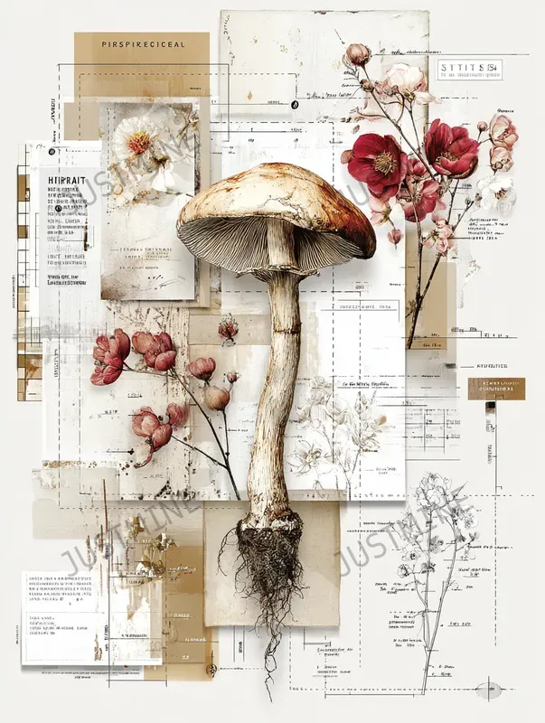 Botanical Printable Papers Junk Journals