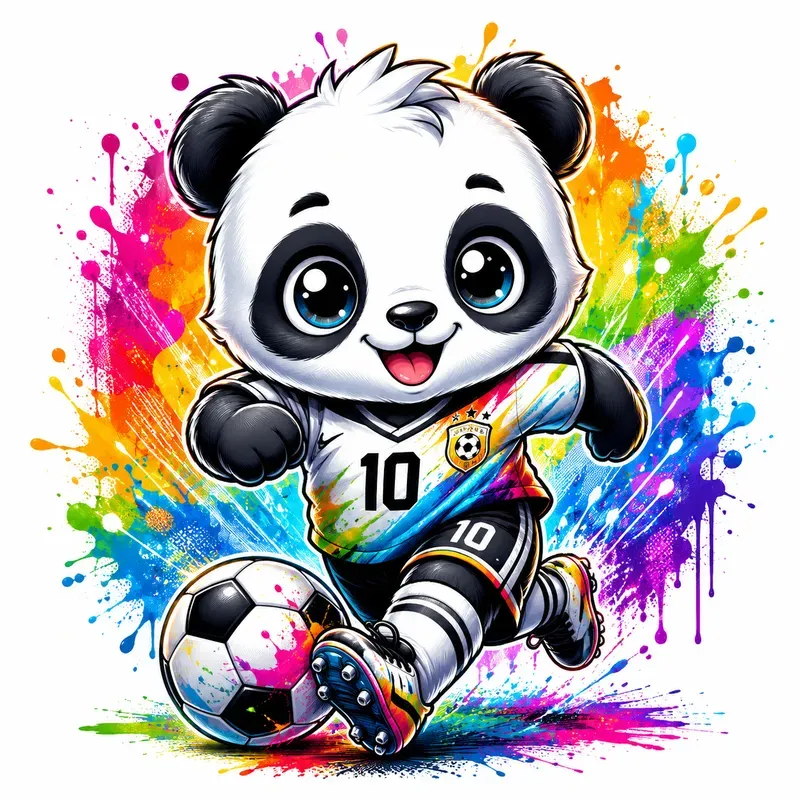 Cute Baby Animal Football Mascots