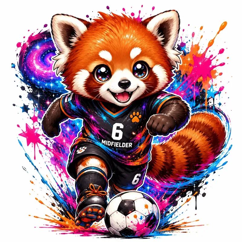 Cute Baby Animal Football Mascots