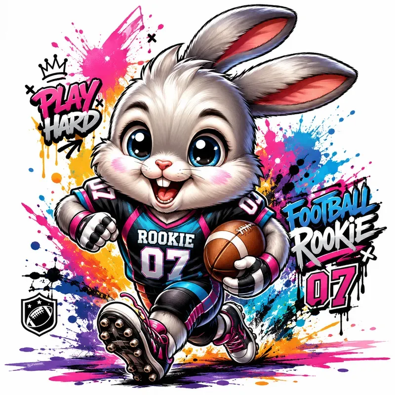 Cute Baby Animal Football Mascots