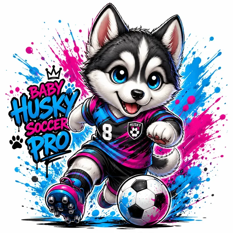Cute Baby Animal Football Mascots