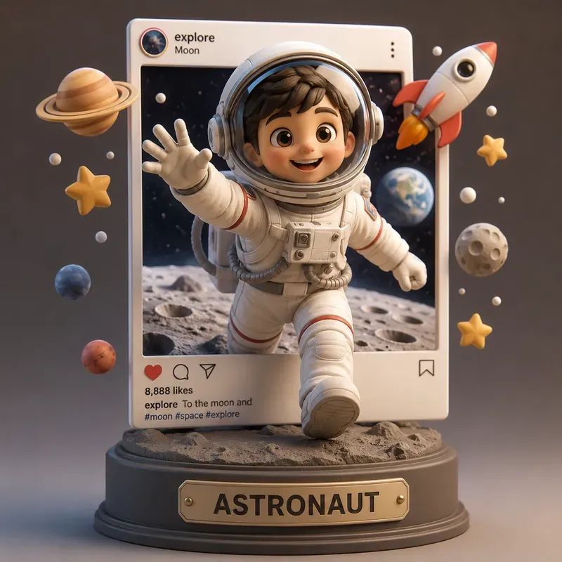 Cute 3D Social Frame Characters