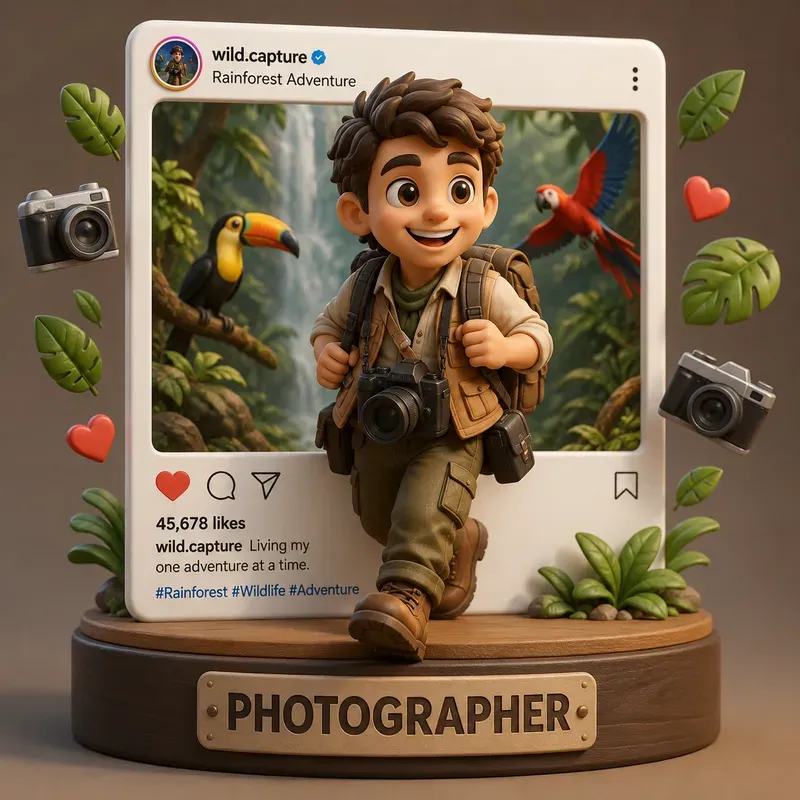Cute 3D Social Frame Characters