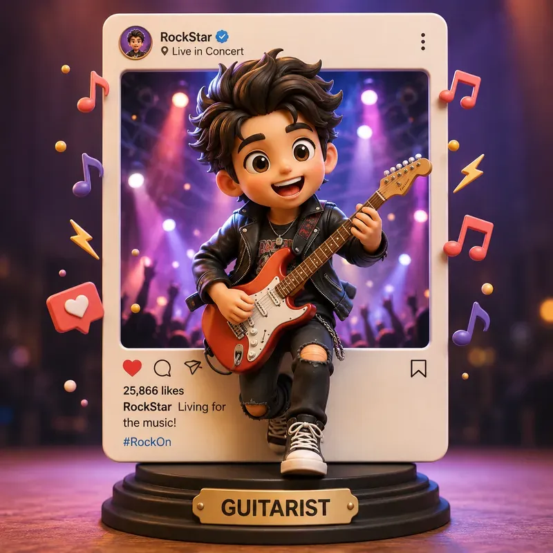 Cute 3D Social Frame Characters