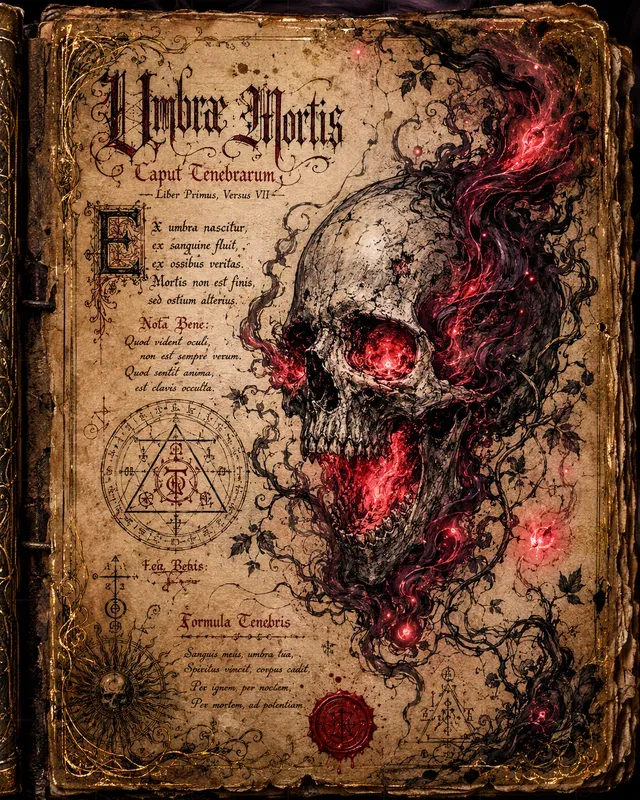 Fantasy Gothic Ancient Spell Book Pages
